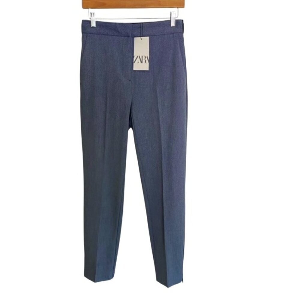 NWT Zara Soft Ankle Pants in Navy Medium